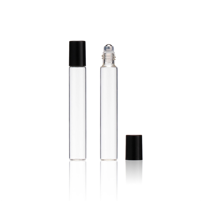 10ml Clear Glass Roll on Bottle With Roller Ball