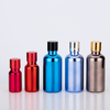 Luxury 30ml 50ml UV coated pink green blue purple rose red Glass bottle with dropper and cap for Essential oil or perfume