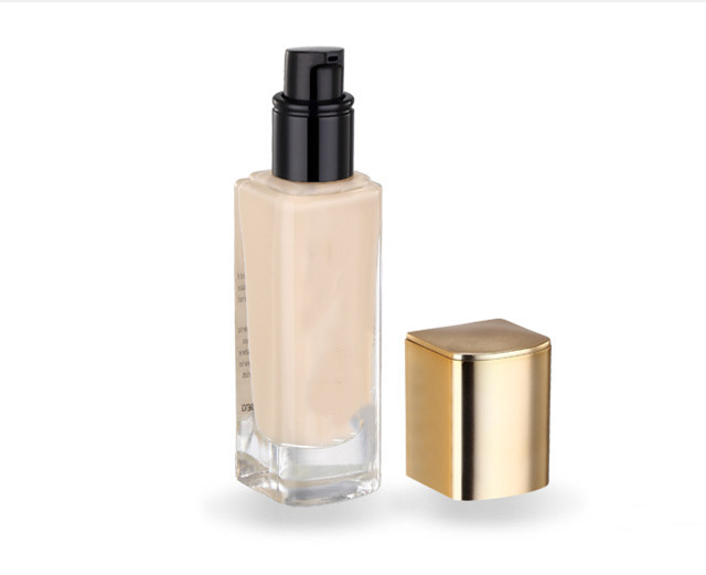 Round Luxury Empty Glass Foundation Bottle