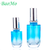 Luxury 30ml Blue Cosmetic Glass Bottle