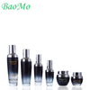 manufacture custom 100ml bottles cosmetic black gradient glass lotion pump 40ml 120ml 30g 50g for cosmetic