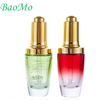 Round Pink High End Glass Serum Bottle