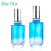 Luxury 30ml Blue Cosmetic Glass Bottle