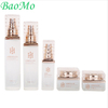 Electroplating Square White Cosmetic Glass Bottle