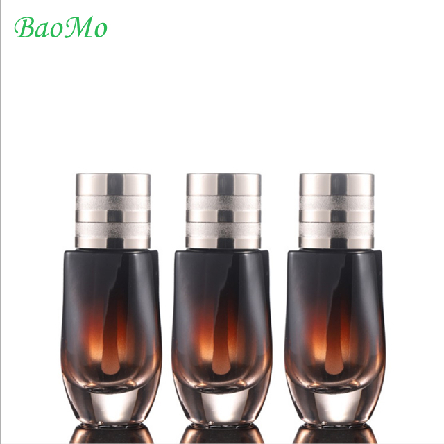 Square Non-Toxic Amber Serum Pump Bottle