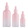 Dropper bottle 30ml round peach pink glass essential oil bottle with dropper