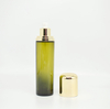 Cosmetic packaging 120ml pump green glass bottle and jar