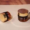 Matte Amber Skin Care Cosmetic Packaging Set And Glass Lotion Pump Cosmetic Bottle Cream Jar