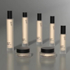 30ml 50ml 100ml Tall Cylinder Round Glass Lotion Bottle with Matte Black Cap