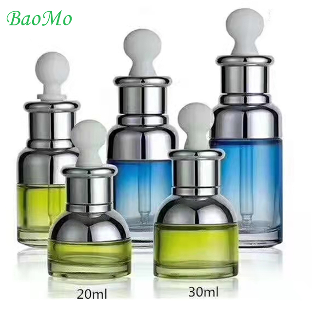 Amber Eye Essence Glass Serum Bottle With Dropper