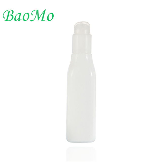 Flat Shoulder Glass White Lotion Pump Bottle