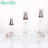 Electroplating Square White Cosmetic Glass Bottle