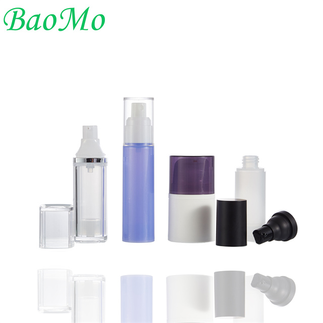 Flat Shoulder Airless Amber Lotion Pump Bottle