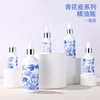 Elegant 5ml 10ml 15ml 20ml 30ml 50ml 100ml opal white(ceramic) glass bottle with silver dropper for cosmetic oil or serum