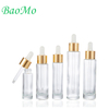 Transparent 20ml Glass Dropper Bottle with Aluminum Cap