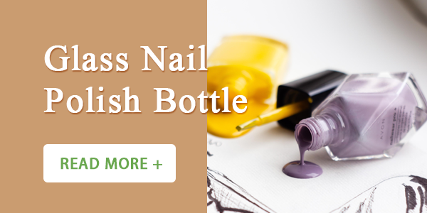 Glass nail polish bottle