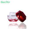 Small Red Glass Cream Jar With Lid