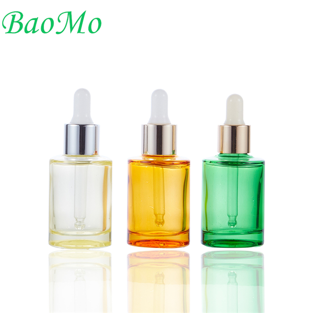 Round Green Hot Sales Glass Serum Bottle