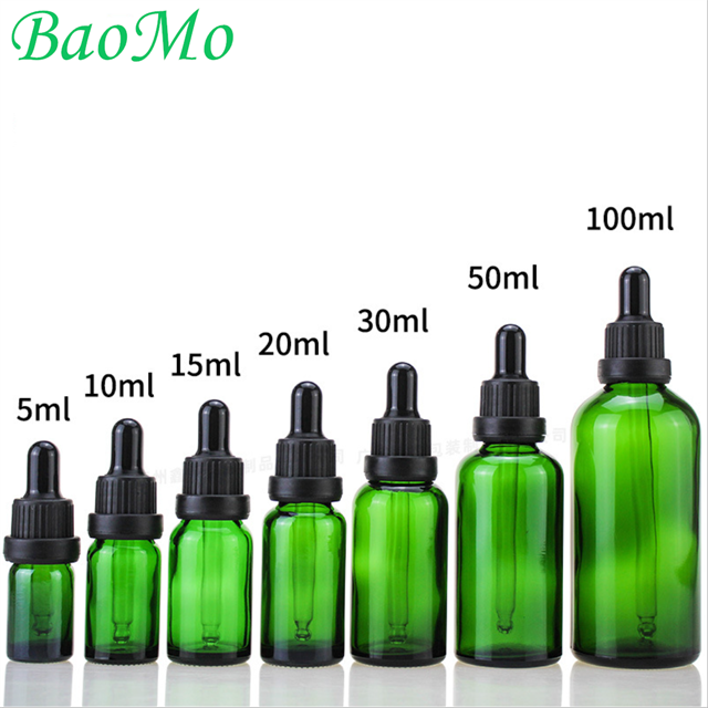 Luxury 15ml Green Cosmetic Glass Bottle