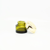 Cosmetic packaging 120ml pump green glass bottle and jar