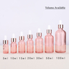 Nice 5ml 10ml 15ml 20ml 30ml 50ml 100ml empty Pink Glass Dropper Bottle for skincare essential oil 