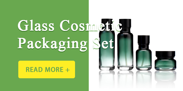 Glass cosmetic packaging set