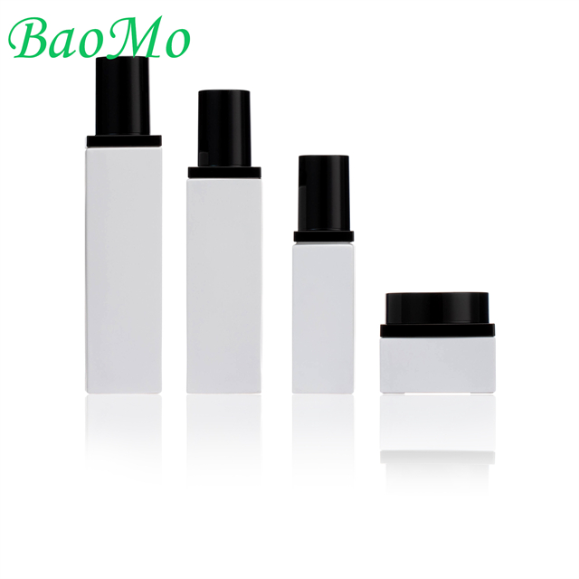 Square Non-Toxic White Serum Pump Bottle