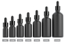 Light-proof 0.5oz/1oz/1.7oz/3.5oz Matte frost Black Cosmetic Essential Oil Bottle with Black dropper