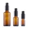 1-100ml amber spray glass bottle black pump round amber spray glass bottle black pump