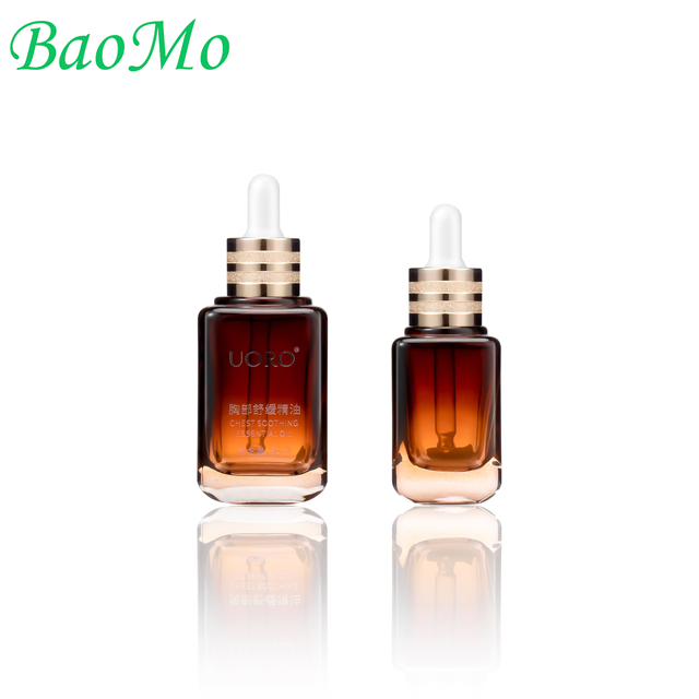 50ml Square Cosmetic Glass Bottle With Plastic Dropper