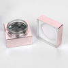 4oz Pink Glass Bottle Square Container Recycled Cream Cosmetic Packaging 120ml 