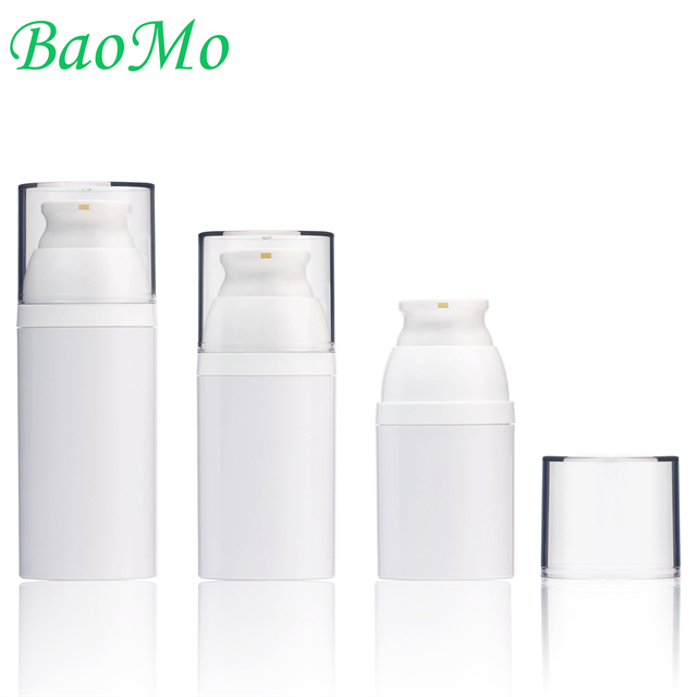 Flat Shoulder Airless White Lotion Pump Bottle