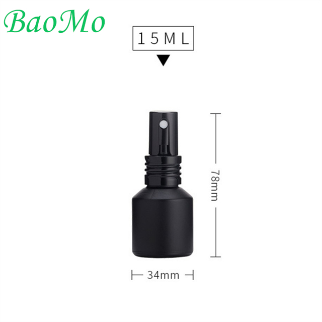 Plastic-Free Small Black Glass Spray Bottle