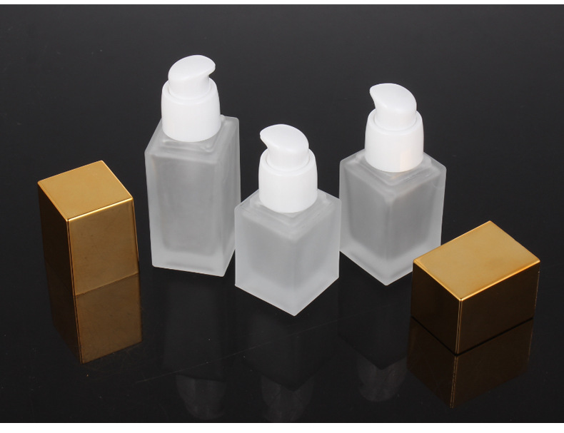 Recyclable Frosted White Glass Lotion Bottle