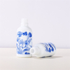 Elegant 5ml 10ml 15ml 20ml 30ml 50ml 100ml opal white(ceramic) glass bottle with silver dropper for cosmetic oil or serum