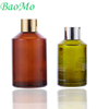 Round Electroplating Amber Lotion Pump Bottle