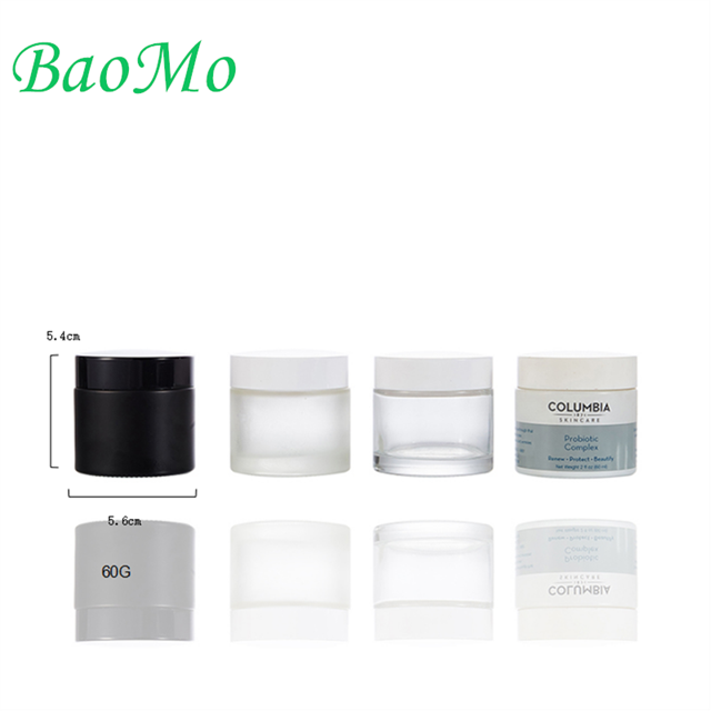 60ml Beautiful Cosmetic Glass Packaging For Skin Cream