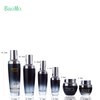 manufacture custom 100ml bottles cosmetic black gradient glass lotion pump 40ml 120ml 30g 50g for cosmetic