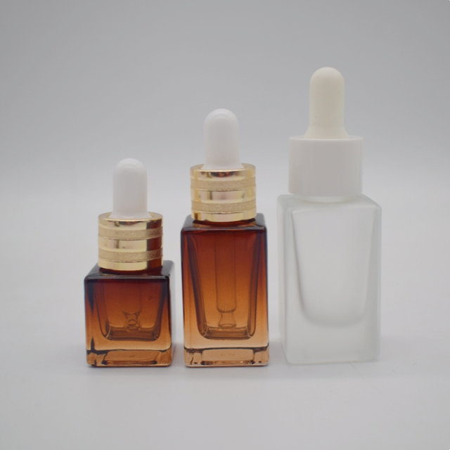 Mini 5 10ml Square Glass Dropper Bottle for Hair Oil Serum