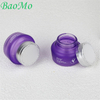 Frosted 50ml Purple Cosmetic Glass Bottle