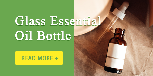 Glass essential oil bottle