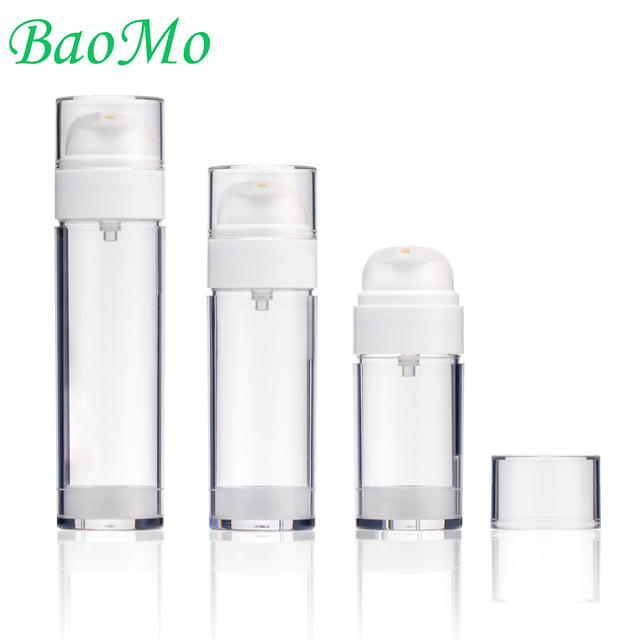 Flat Shoulder Vacuum Clear Lotion Pump Bottle