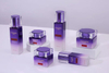 Frosted Purple Square Skincare Glass Lotion Serum Pump Bottle