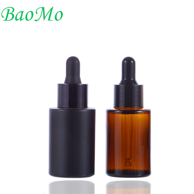 Brown Eye Essence Glass Serum Bottle With Dropper