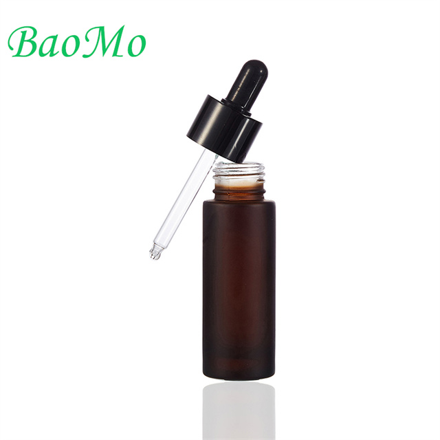 Brown Hyaluronic Acid Glass Serum Bottle With Dropper